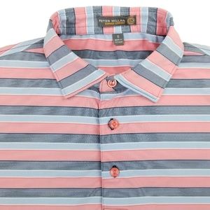 Peter Millar Summer Comfort E4 Striped Golf Polo